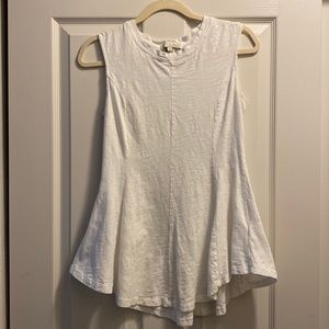 Ari + Ali Peplum top, white, purchased at Anthropologie, Size M